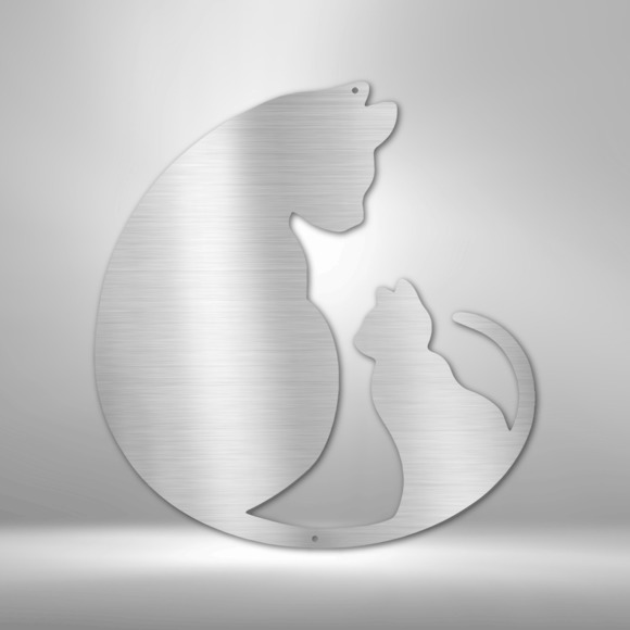 Cat Lover Steel Sign Laser Cut Powder Coated Home & Office Metal Wall Decor Mult